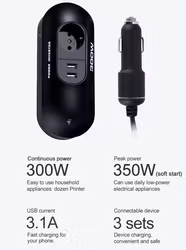 Inverter 12V-220V, 300W
