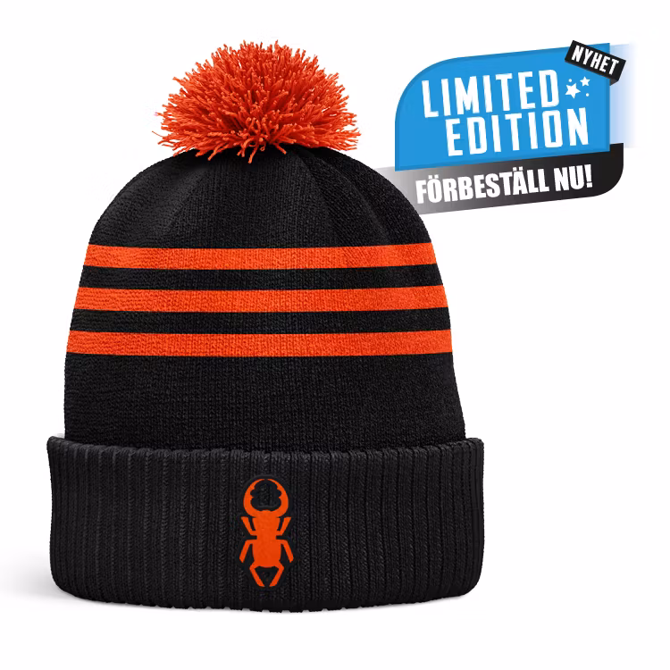 KHK pompom, svart/orange