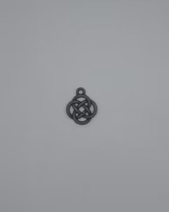 Celtic knot pendant, round brass design