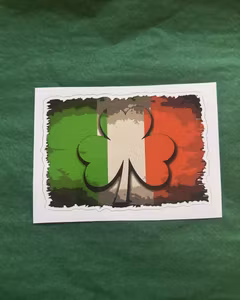 Irish Shamrock Flag Sticker