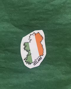 Ireland Map Flag Sticker