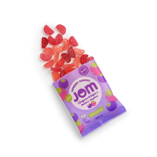 JOM candy Sour Blueberry & Raspberry gummies 70g