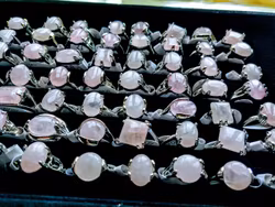 Rosenkvarts Silverpläterad Ring