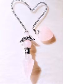 Ängel pendel i Rosenkvarts