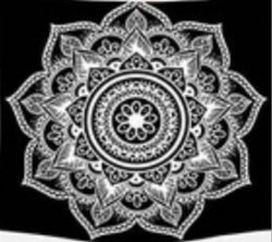 Svart & vit mandala tarot bordsduk