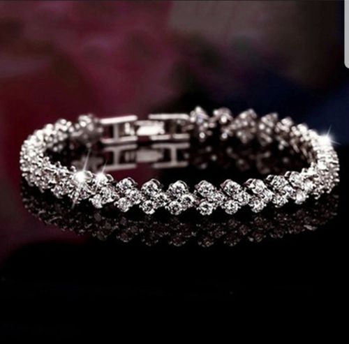 kristall hjärta armband - 18 cm