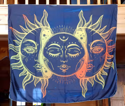 Tvillingsol tarot bordsduk väggdekoration