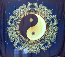 Yin och yang gyllene sol tarot bordsduk väggdekoration