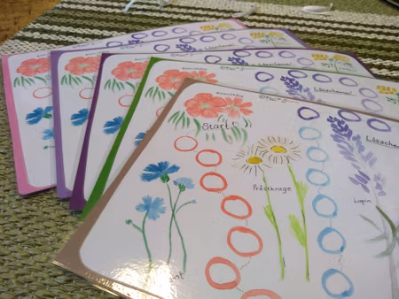 Lässchema-blommor