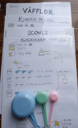 Barnrecept med måttsats.