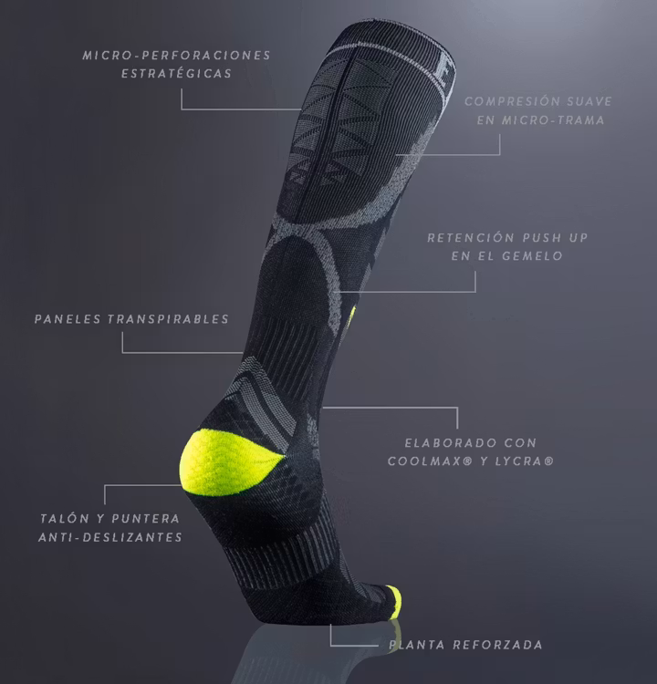 Padel/tennis kompression strumpor black herr