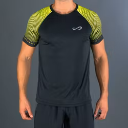 Camiseta Feisty Sleeves Black Yellow