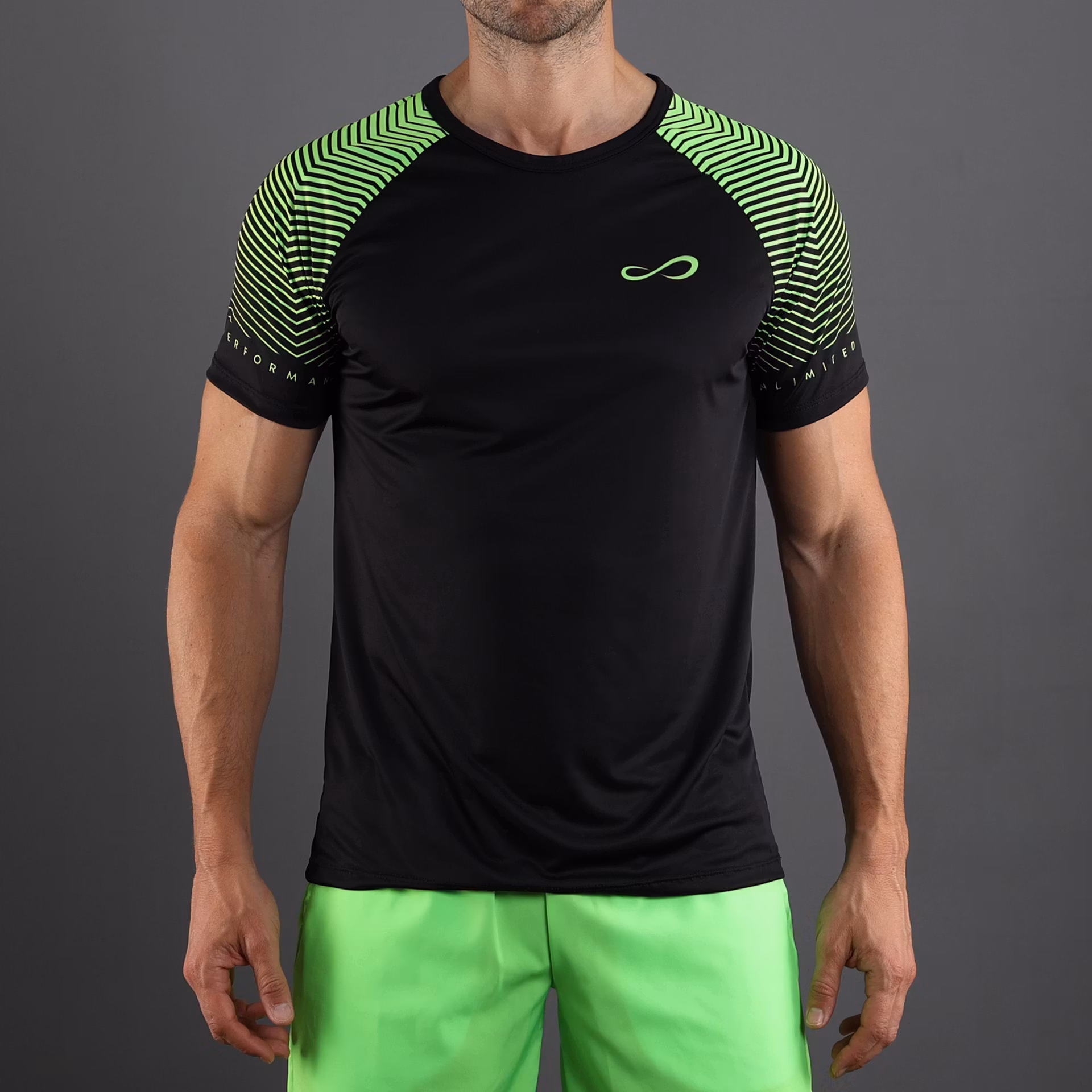 T-shirt Feisty Sleeves Black Green
