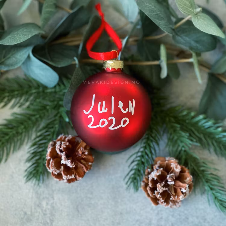 Julekule med egen håndskrift