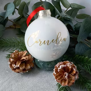 Personlige julekuler i glass