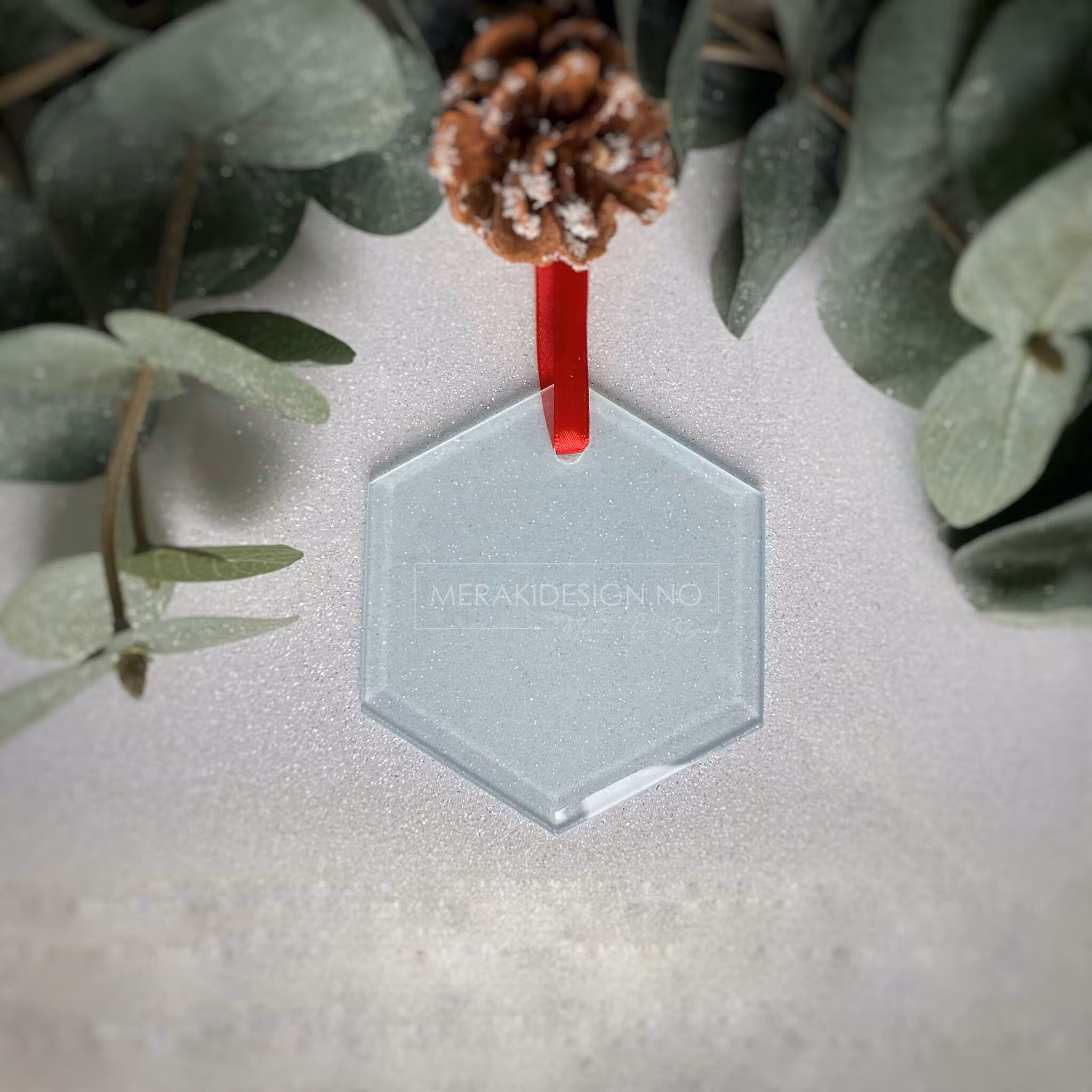 Glassornament med bilde