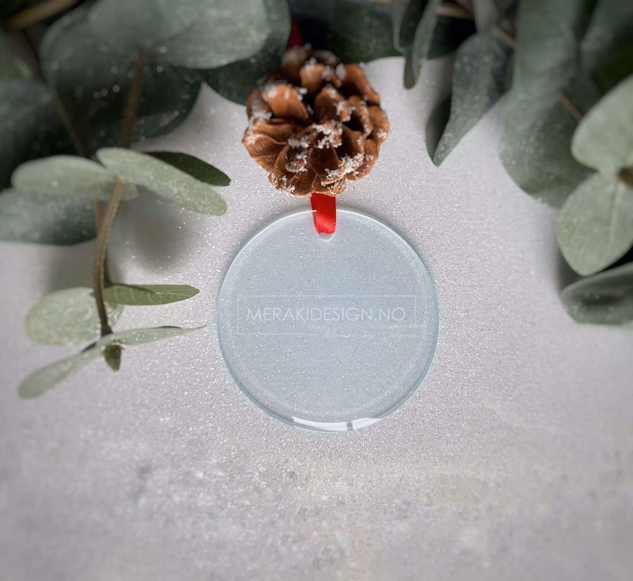 Glassornament med bilde