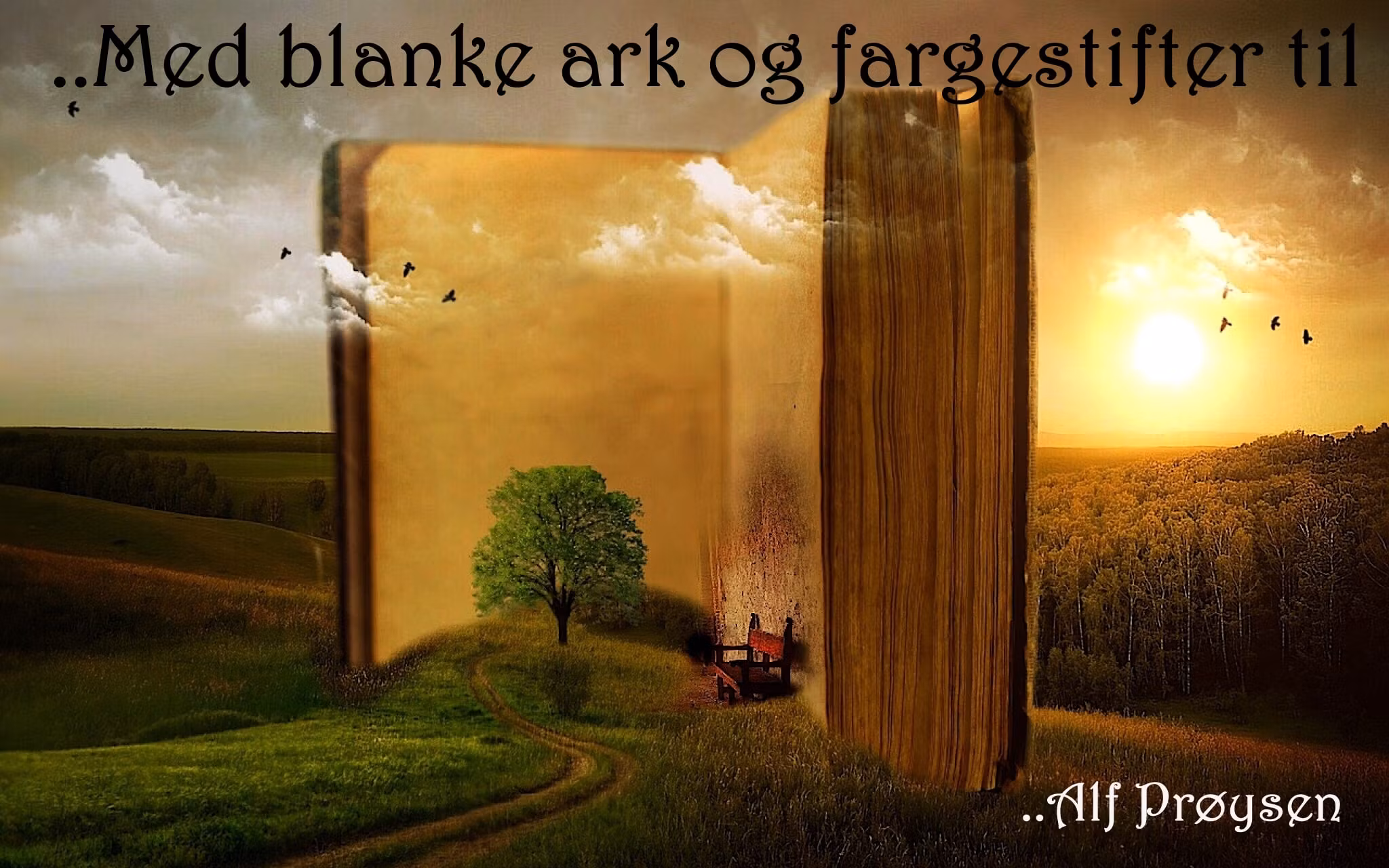 Med blanke ark