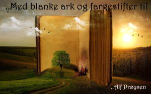 Med blanke ark