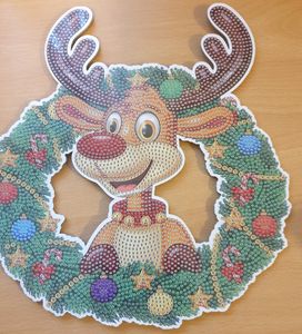 Julekrans med Rudolf