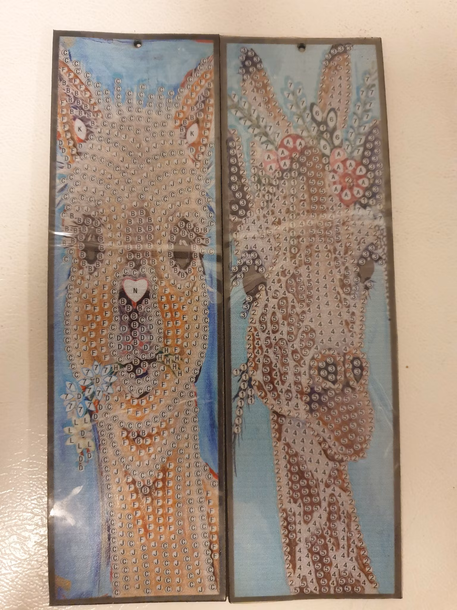 To bokmerker i pakken giraff