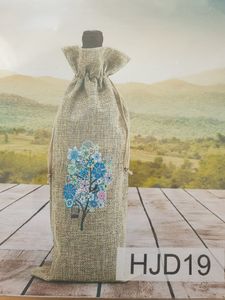 Vinpose blå blomster