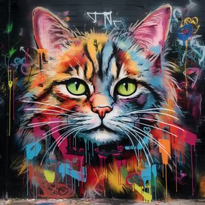 katt med krystallperler