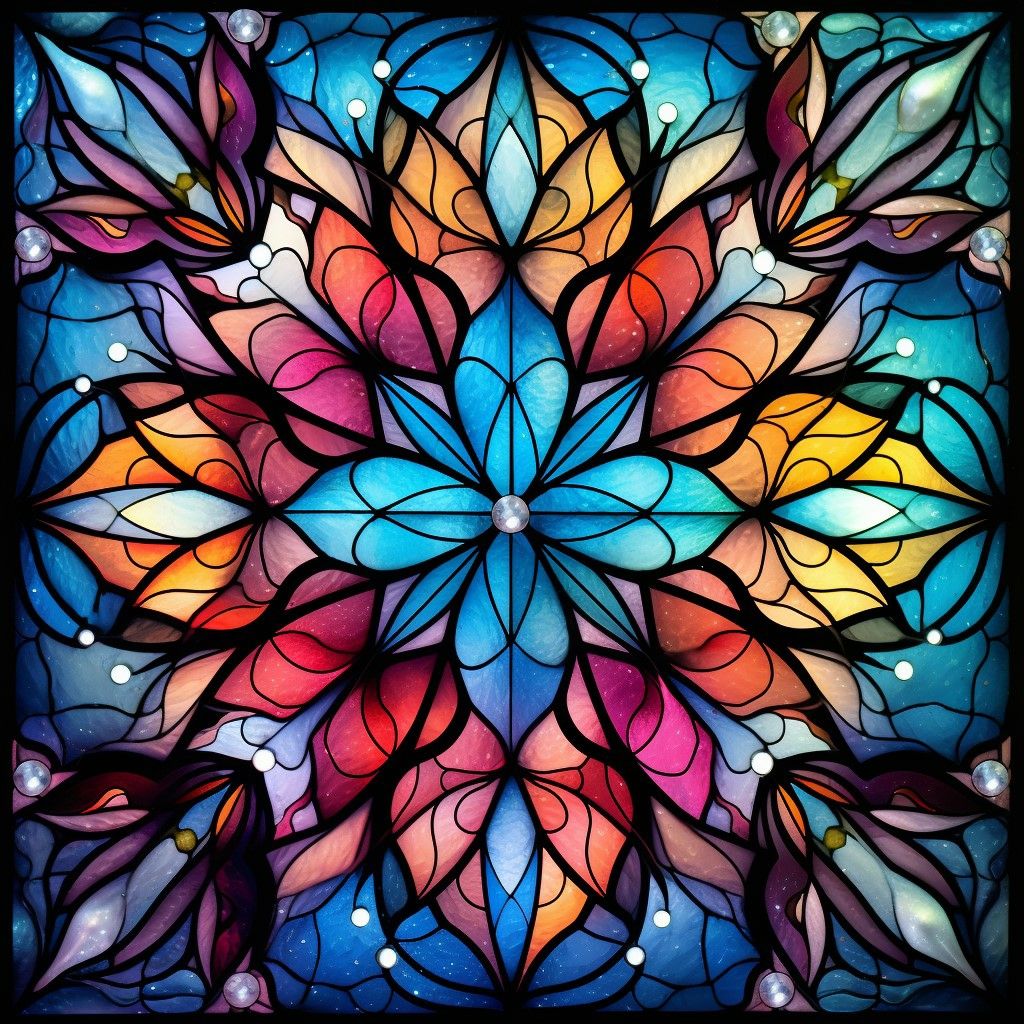 Mandala med krystallperler