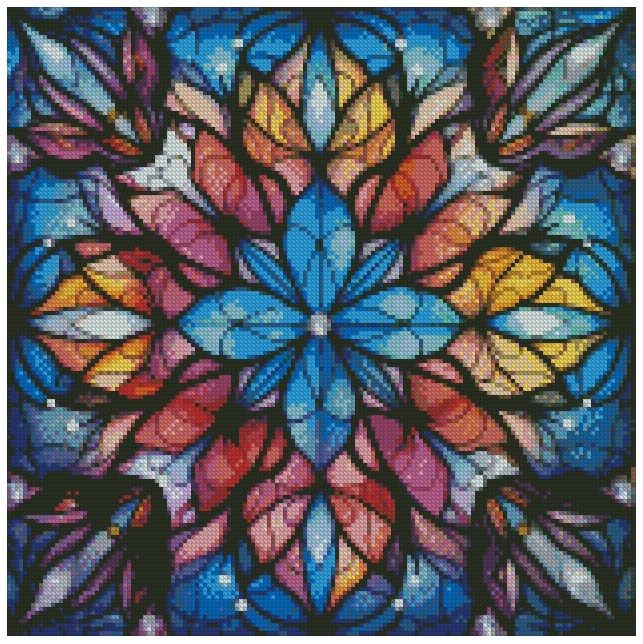 Mandala med krystallperler