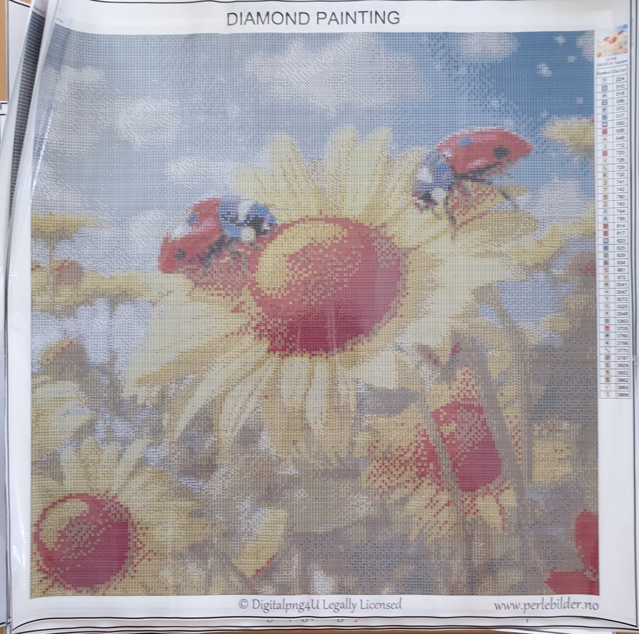 To marihøner på gul blomst ©Digitalpng4U