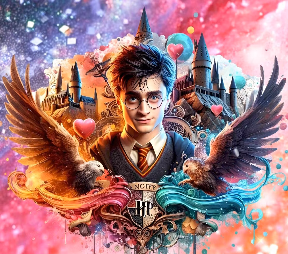 Harry Potter i farger ©Perlebilder