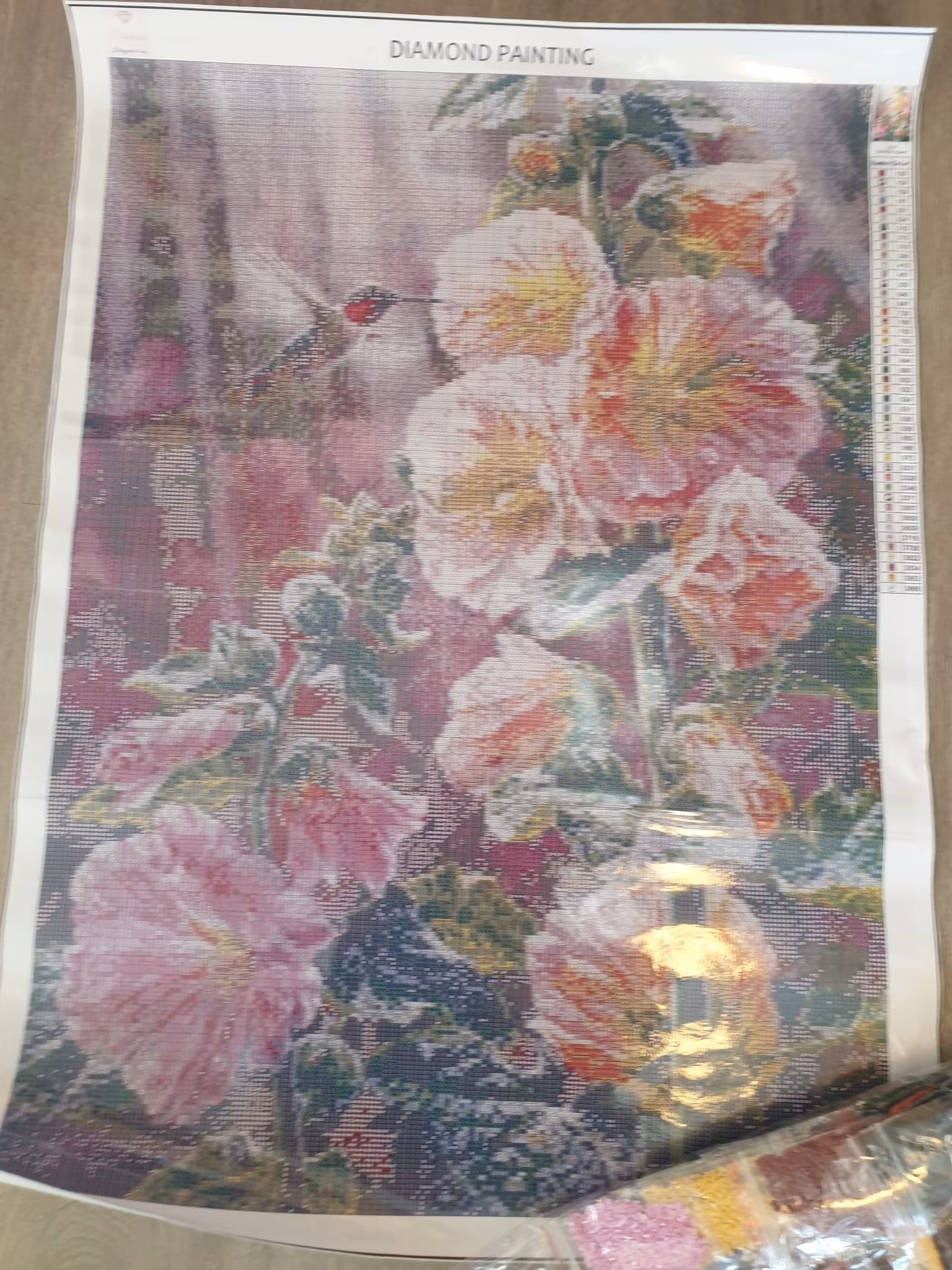 Stokkroser og kolibri med noen AB perler