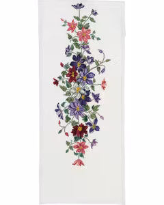 Broderi kit løper med Klematis 30x95 cm
