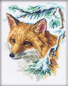 Broderi kit korssting bilde, rev 23x29 cm