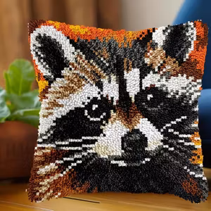 Knytepute vaskebjørn ferdig montert bunn med bakstykke 43x43 cm