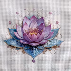 Broderi kit med perler 30x30 lotus