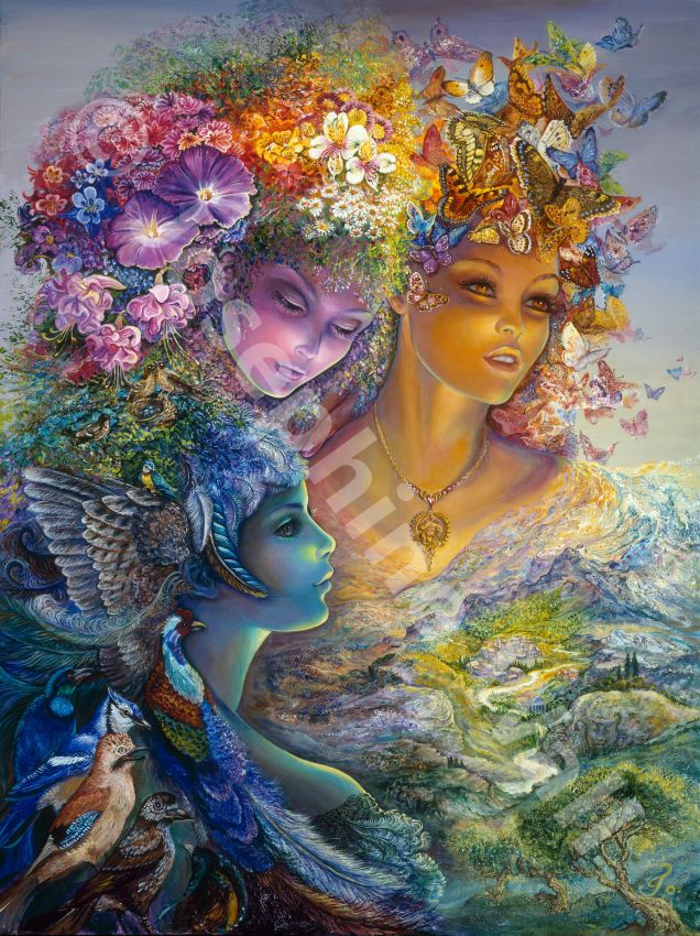 Lisensiert bilde ©Josephine Wall The Three Graces 270 farger