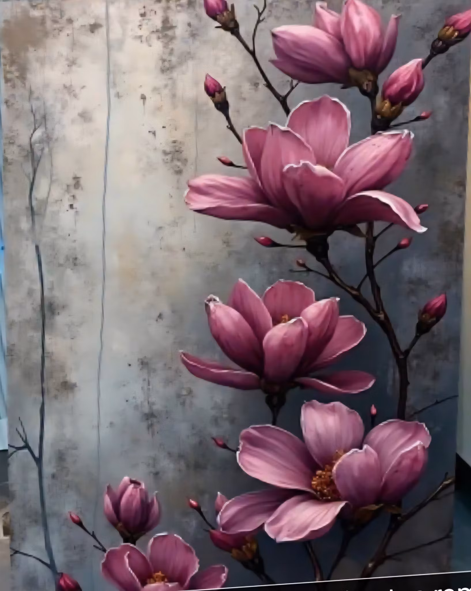 Mal etter nummer lilla magnolia 40,68x50,8 cm