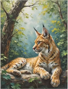 Mal etter nummer gaupe 40x50 cm