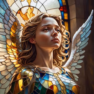 Engel i glassmosaikk