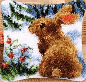 Knytepute harepus, med bakstykke