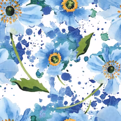 2021-270 14,5 X 14,5 CM Blommor i akvarell