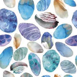 2021-275 Snäckor i akvarell 14,5 X 14,5 CM