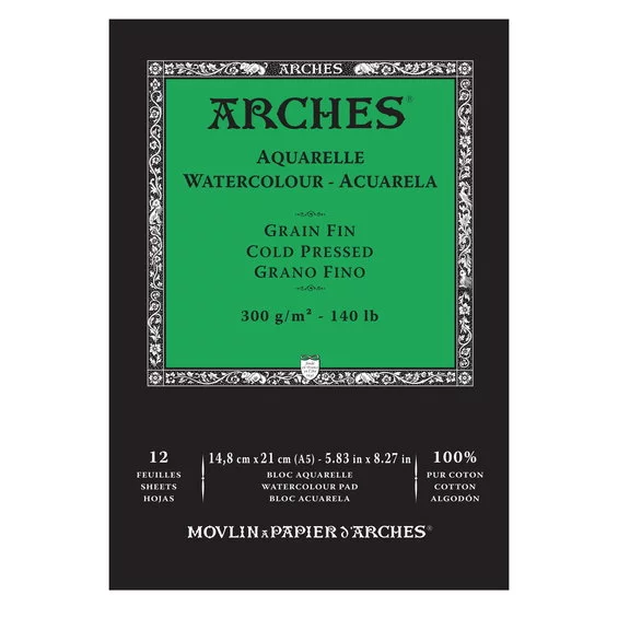 5091-Arches CP 100% Bomull Akvarellpapper 21x29,7 cm