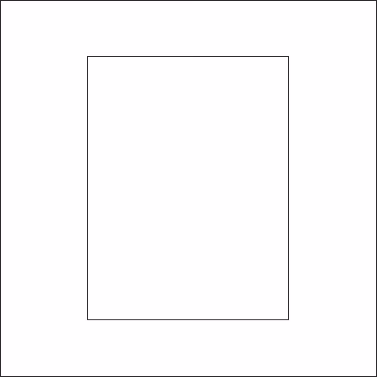 3229-Stencil Rektangel schablon 14x14 cm