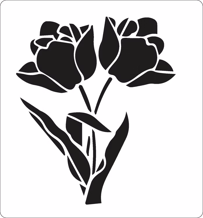 3258 - Stencil Tulpaner