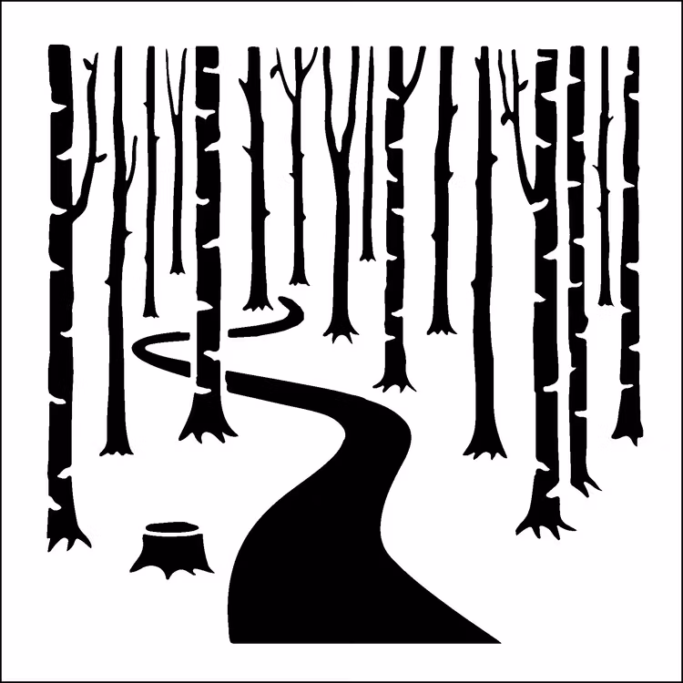 3292 - Stencil Skogspromenad