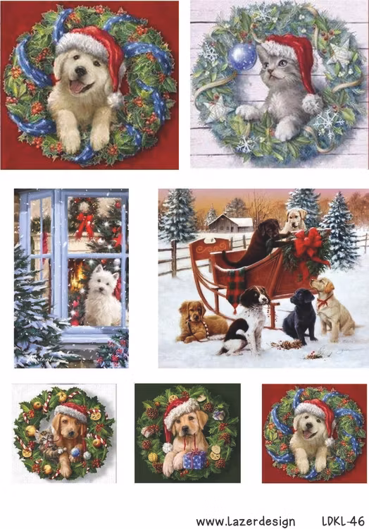 LDKL-46 klippark A4 julhundar