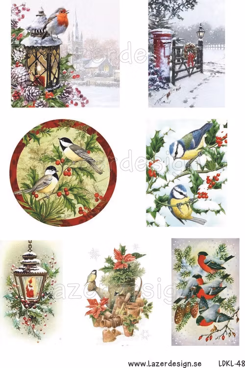 LDKL-48 klippark A4 Vinterfåglar