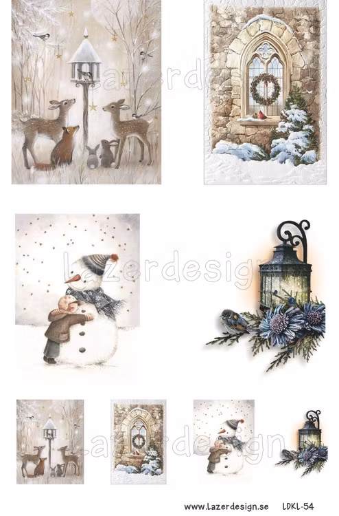 LDKL-54 klippark A4 Julmotiv